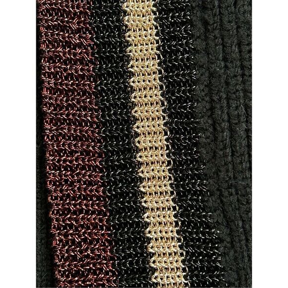 Suncoo Cardigan Sweater Open Front Rib Knit Long Sleeve Black Women’s Size Small - Picture 8 of 8